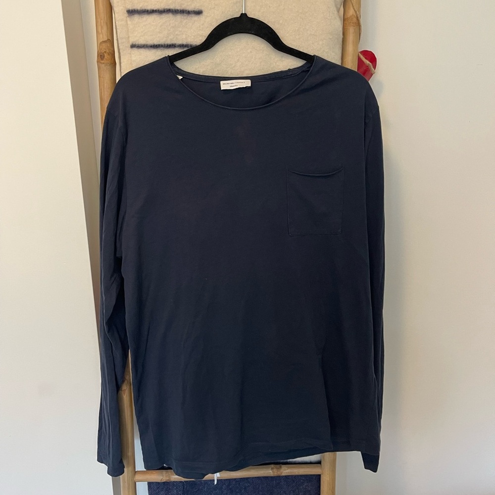 Selected Homme Navy Long Sleeve Shirt
